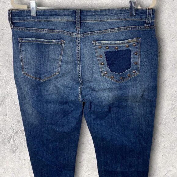 Nordstrom STS Blue Taylor Tomboy Distressed Jeans Size 32 Raw Hem High‎ Denim - Picture 3 of 14